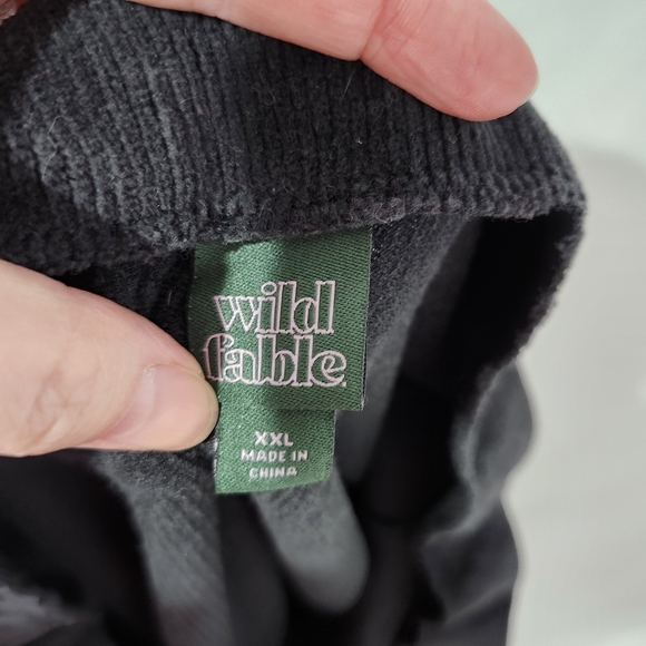 Wild Fable Women's Pencil Skirt Size XXL Black Textured Velour Scandi Chic - Picture 5 of 6